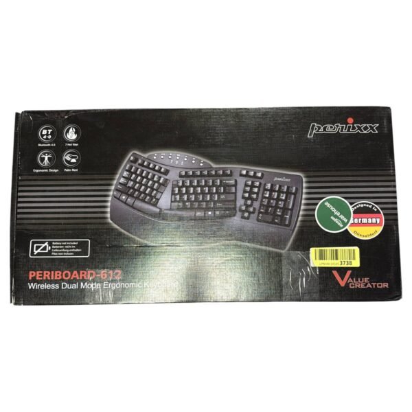 Бездротова ергономічна клавіатура Perixx PERIBOARD-612 Wireless Dual Mode Ergonomic Keyboard — фото 2