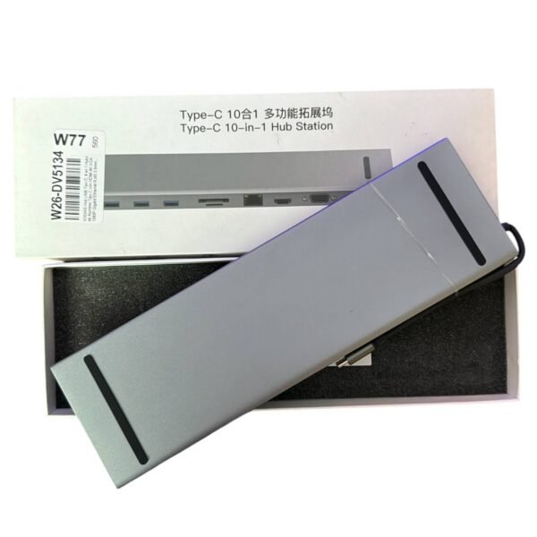Багатофункціональний хаб-докінг-станція Type-C 10 в 1 (USB Type-C Hub Station)